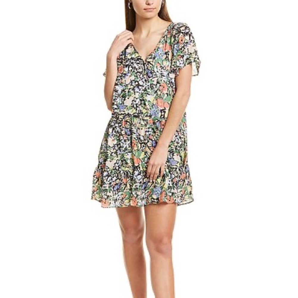 SOLD Parker Savannah Silk-Blend Mini Dress